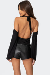 Luxe Open Shoulder Cowl Top